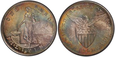 1904 Peso KM-168  Ag MS67+