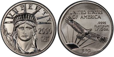 2000 $10 Statue of Liberty MS70