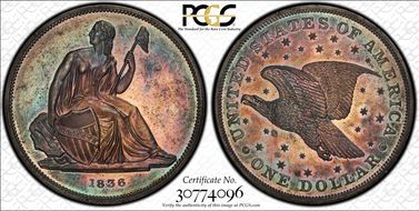 1836 $1 J-60 Original, Alignment IV PR65+