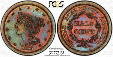 1856 1/2C PR66RB