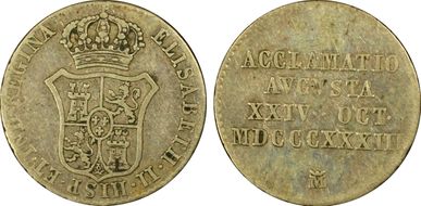 1833-M Medal He-22 Proclamation Medal VF35