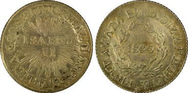 1843 Medal Ha-4 Cadiz AU55