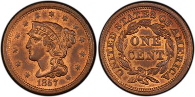 1857 1C Small Date MS65RB