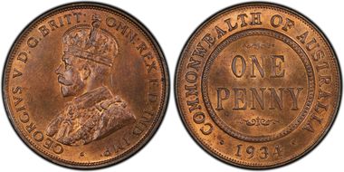 1934 (m) 1D MS64+ RB