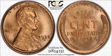 1935-D 1C MS66RD