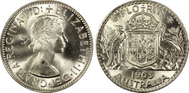 1963(m) Florin MS64