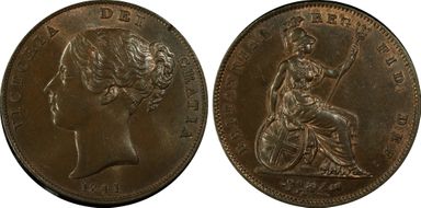 1841 1D S-3948 No Colon MS64BN