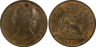 1884 1D S-3954 MS64BN