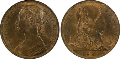 1883 1D S-3954 MS64+ RB