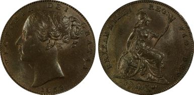 1853 1/4D S-3950 W.W. raised MS65BN