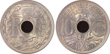 1938 10C Gad-286 F-138 MS67