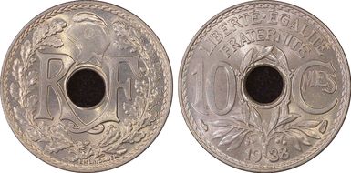 1938 10C Gad-286 F-138 MS67