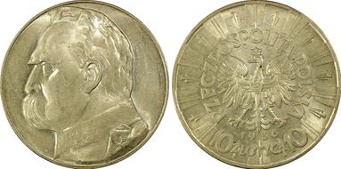 1936(w) 10 Zl KM-29  Ag MS62