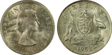 1953(m) 6D KM-52  Ag MS65