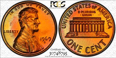 1969-S 1C PR65RD