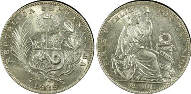 1935-AP 1/2 Sol KM-216 AU58