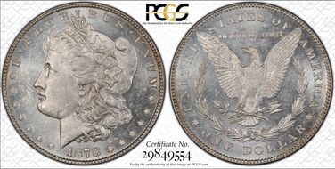 1878 7/8TF $1 VAM 44, Tripled Blossoms MS62