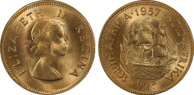 1957 1/2D MS65RD