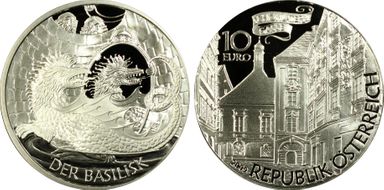 2009 € 10 Der Basilisk KM-3176 PR70DCAM