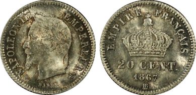 1867-BB 20C Gad-309 F-150 MS63