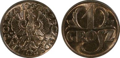 1937(w) Grosz MS64RB