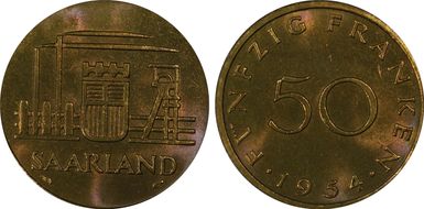 1954 50 Fr MS65
