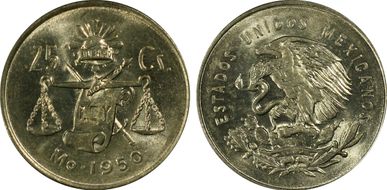 1950-Mo 25C MS66