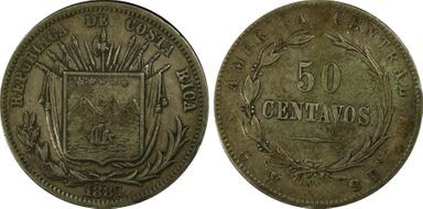 1887-GW 50C KM-124 CB Below Ribbon XF40