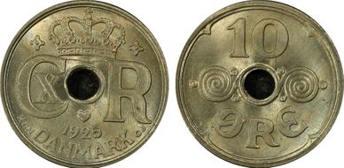 1925 HCN GJ 10 Øre MS66