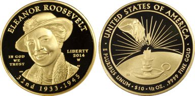2014-W $10 Eleanor Roosevelt First Strike PR70DCAM