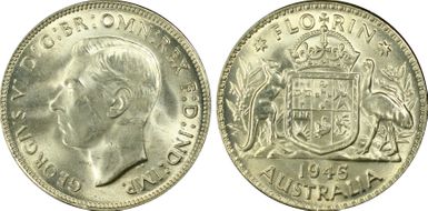 1945(m) Florin KM-40  Ag MS64