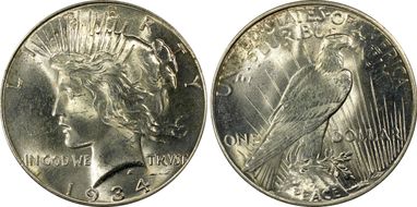 1934 $1 MS65