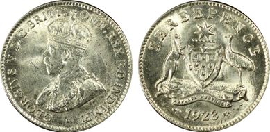1923(m) 3D KM-24  Ag MS63