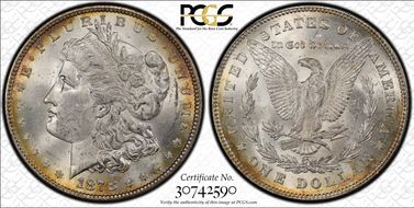 1878 7/8TF $1 Strong, VAM 37, 7/4 MS63