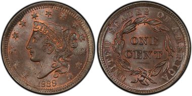 1839 1C Head of 1838 MS66BN