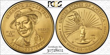 2014-W $10 Eleanor Roosevelt First Strike MS70