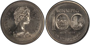 1974 $1 Double Yoke MS65