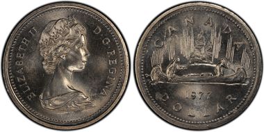 1977 $1 Voyageur MS66