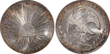 1868-Go YF 8 R Go50 MS64+