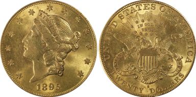 1895-S $20 AU58
