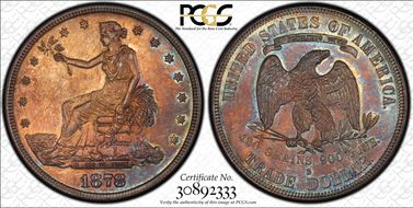 1878-S T$1 Trade MS63