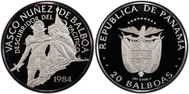 1984-FM 20 B Balboa Discovery of the Pacific PR68DCAM