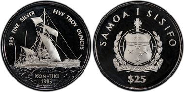 1986 25 Tala Kon-Tiki KM-62  Ag PR66DCAM