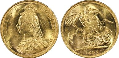 1887-S Sov S-3868A 1st Obverse Small Spread JEB MS64