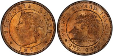 1871 1C Medallic ↑↑ MS65RD