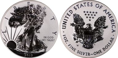 2013-W $1 Reverse Proof West Point Mint Set PR69