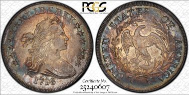 1798 $1 BB-82 AU58