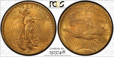 1916-S $20 MS66