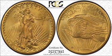 1908 $20 No Motto - Wells Fargo MS68