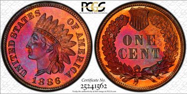 1886 1C Type 1 PR66RB